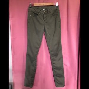 Stretchy army green jeggings